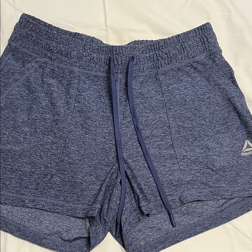 Reebok Women's Heathered Navy Athletic Shorts